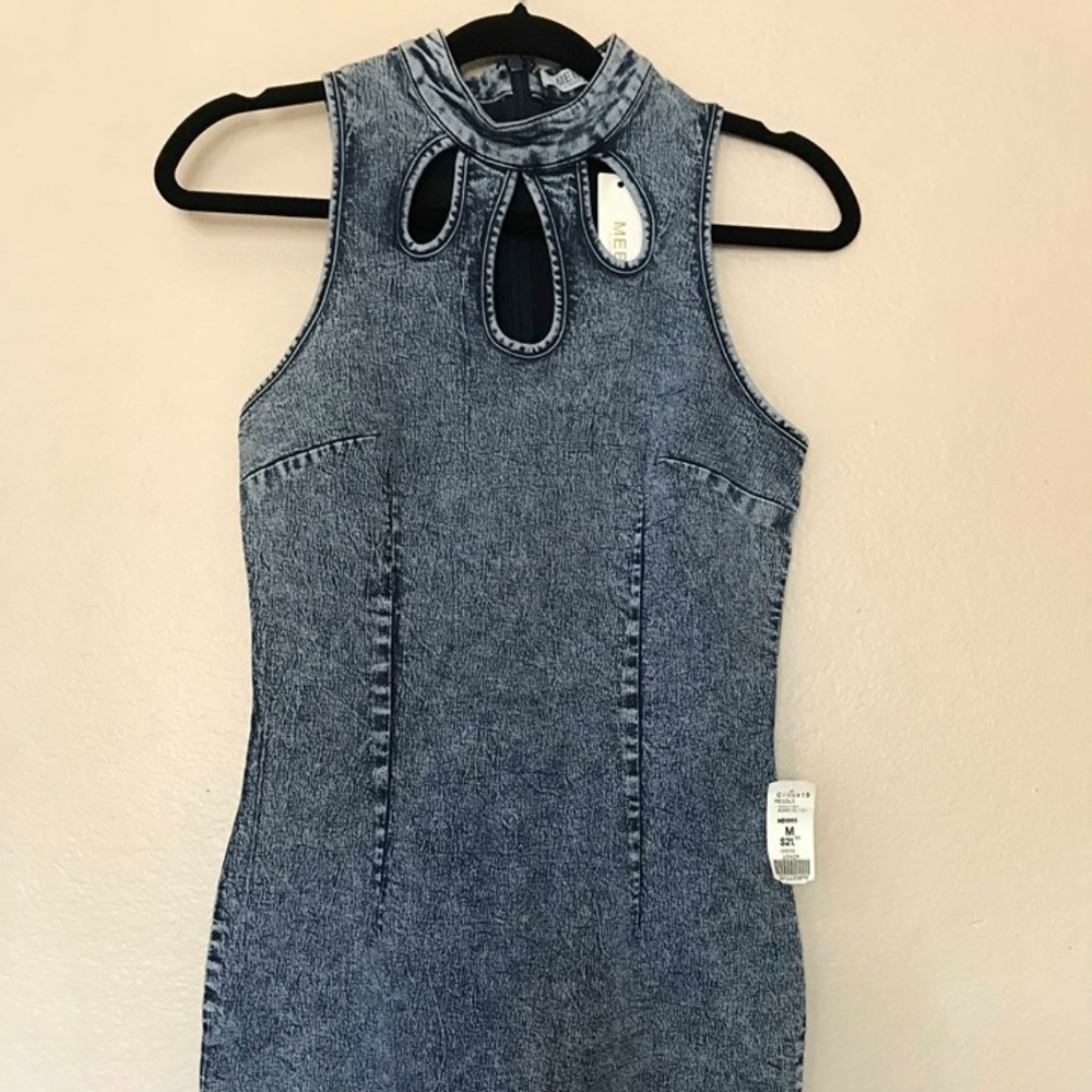 Mebon Denim Bodycon Dress Size M